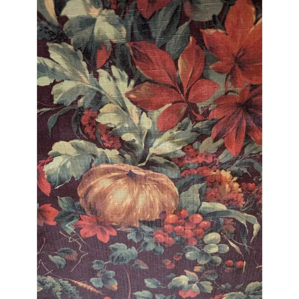 Fall Autum Leaves Pumpkin Harvest Tapesty Tablecloth 82 X 85 Sqaure Thanksgiving